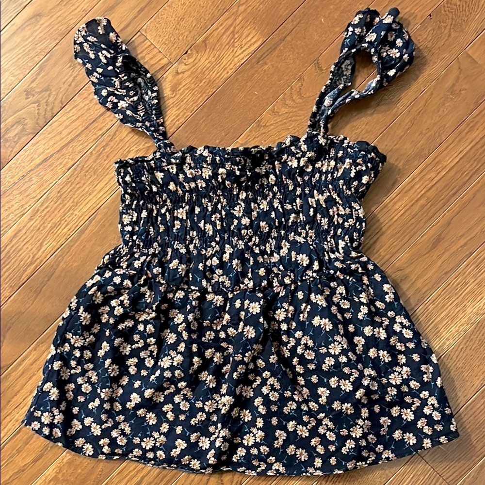 Floral Smocked Top with Straps